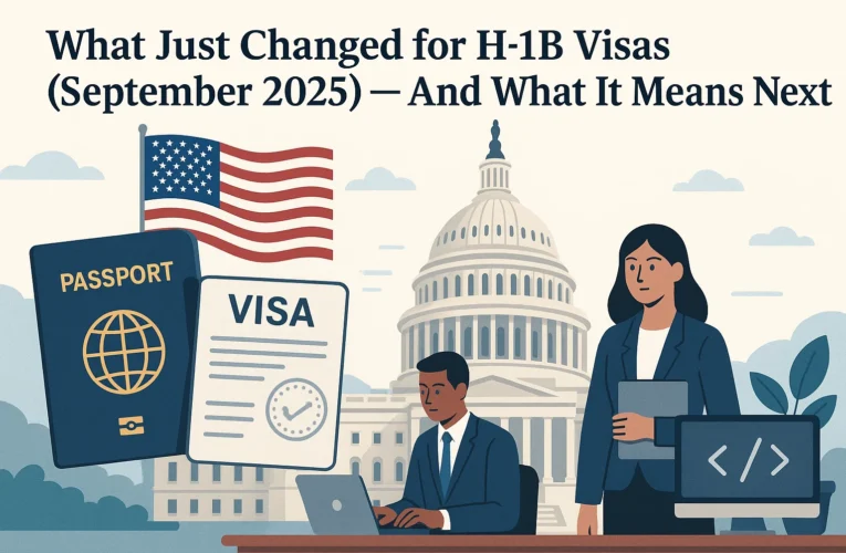 What just changed for H-1B visas (September 2025) and what it means next