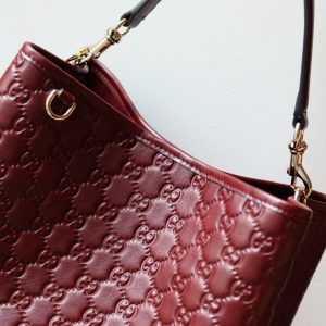 Gucci GG Emblem Bucket Bag 815103 in Black