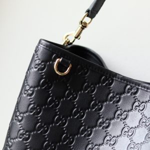 Gucci GG Emblem Bucket Bag 815103 in Black