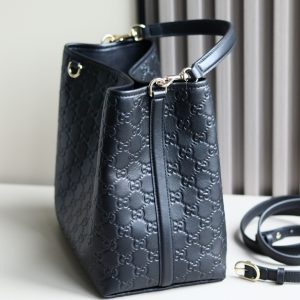 Gucci GG Emblem Bucket Bag 815103 in Black