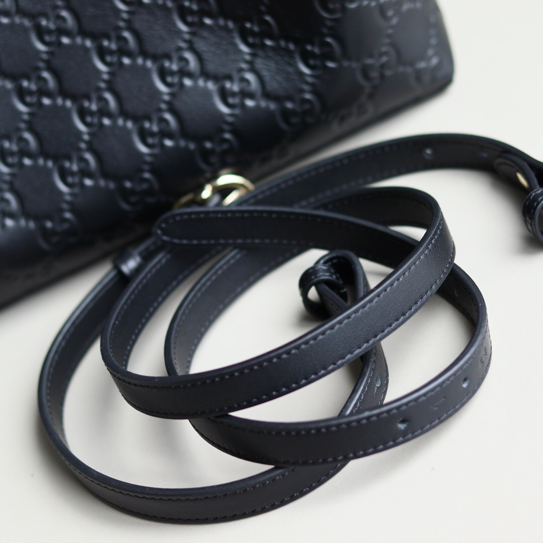 Gucci GG Emblem Bucket Bag 815103 in Black