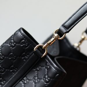 Gucci GG Emblem Bucket Bag 815103 in Black