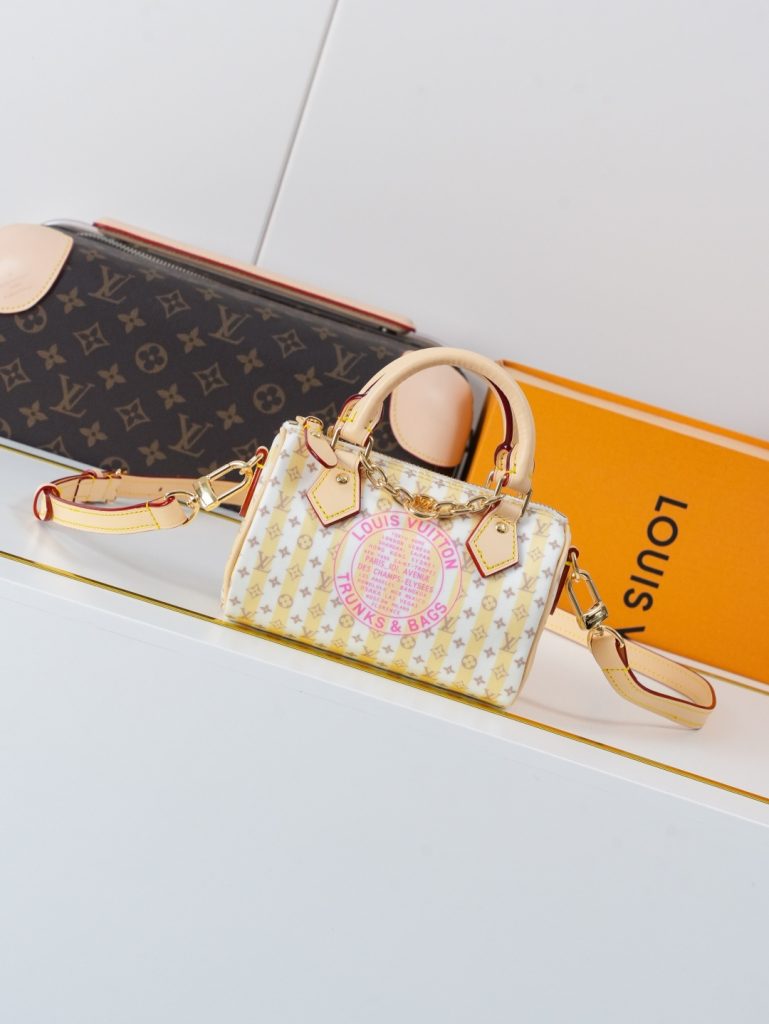 Louis Vuitton Nano Speedy Shoulder Bag M29030 in White