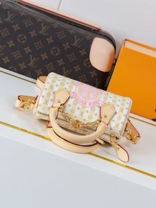 Louis Vuitton Nano Speedy Shoulder Bag M29030 in White