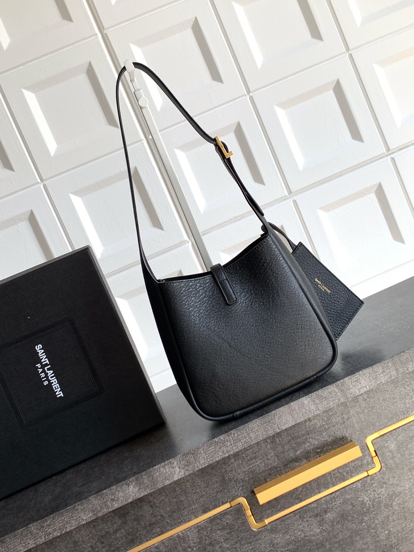 YSL Card Holder 809461 in Black