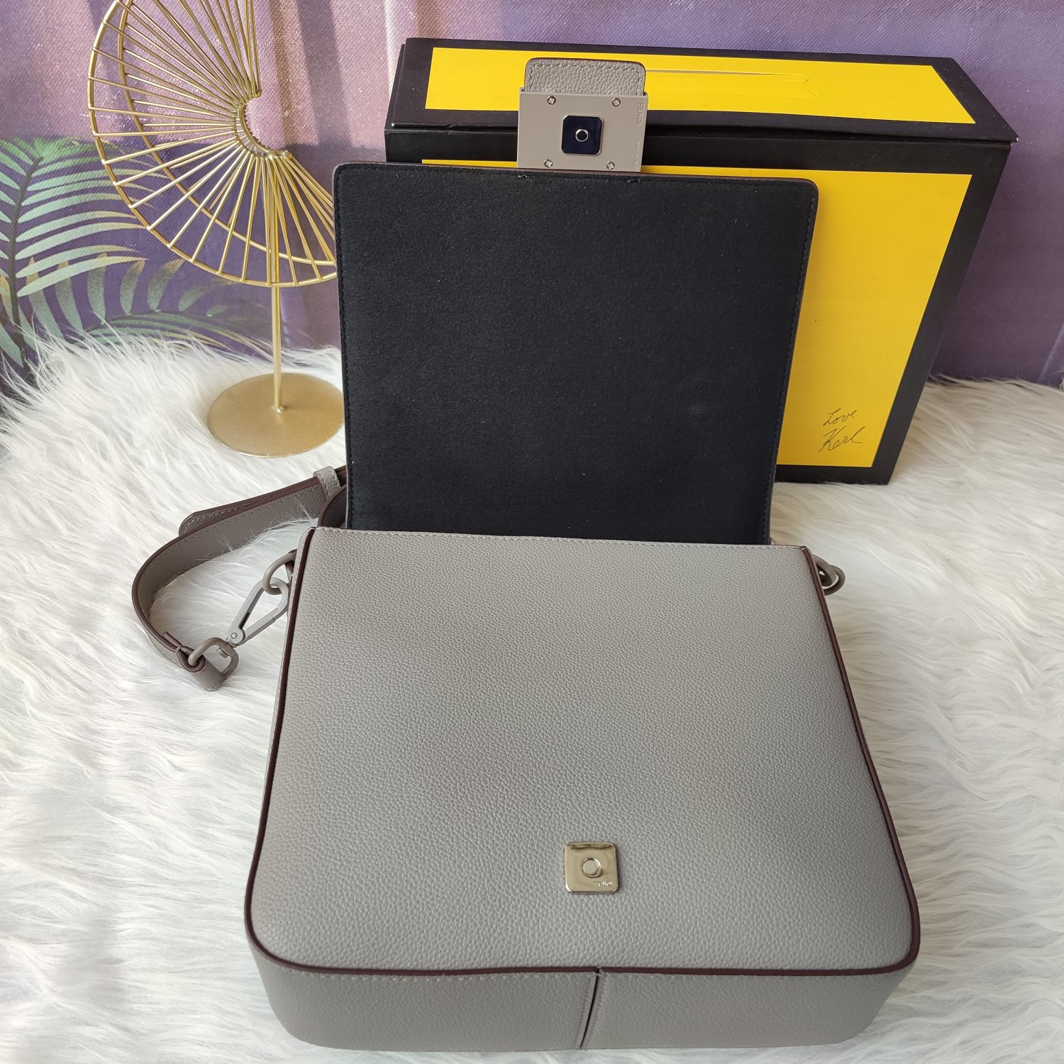 Fendi Shoulder Bag 7VA537 in Grey