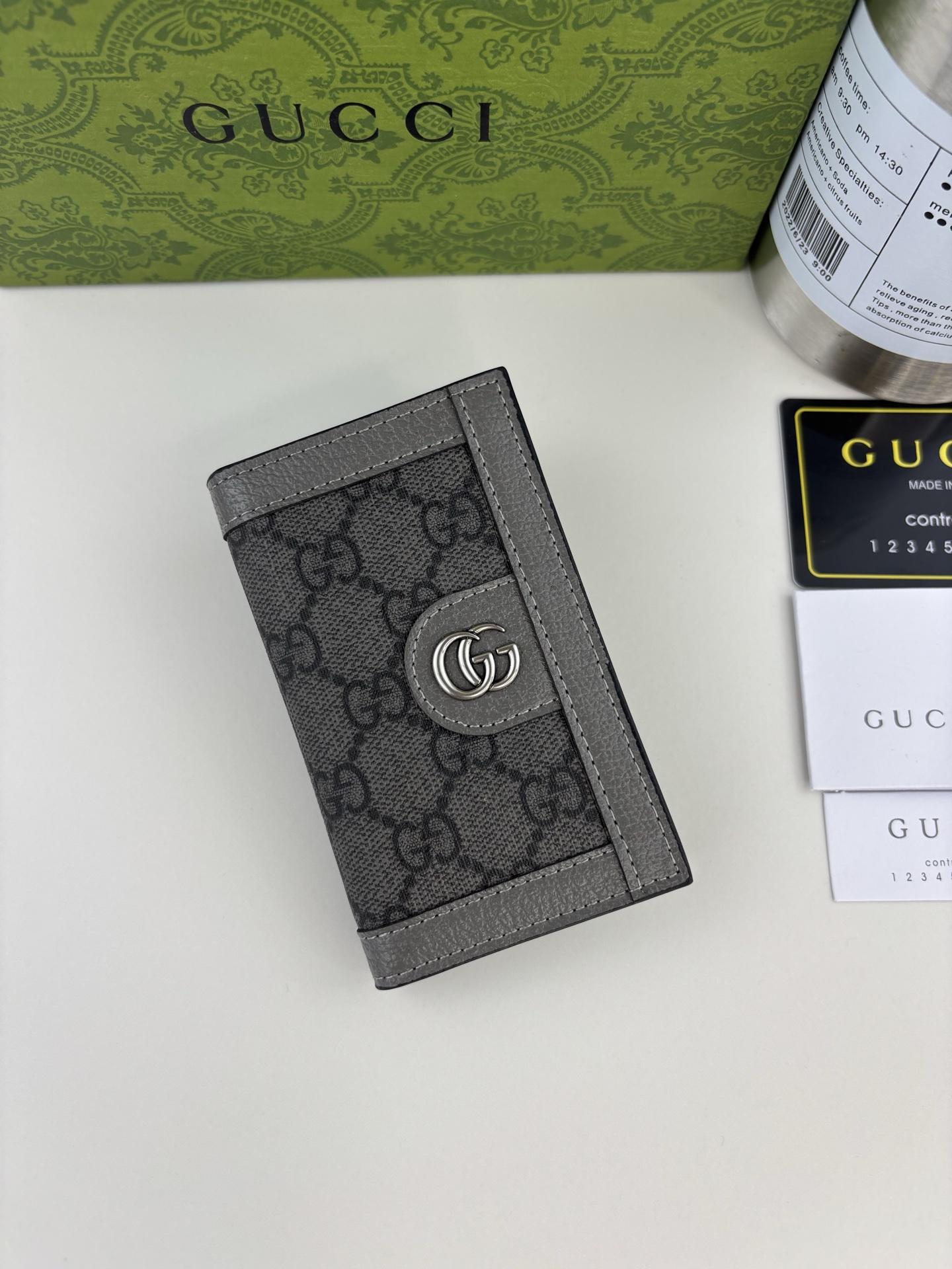 Chanel Card Holder 734943 in Grey