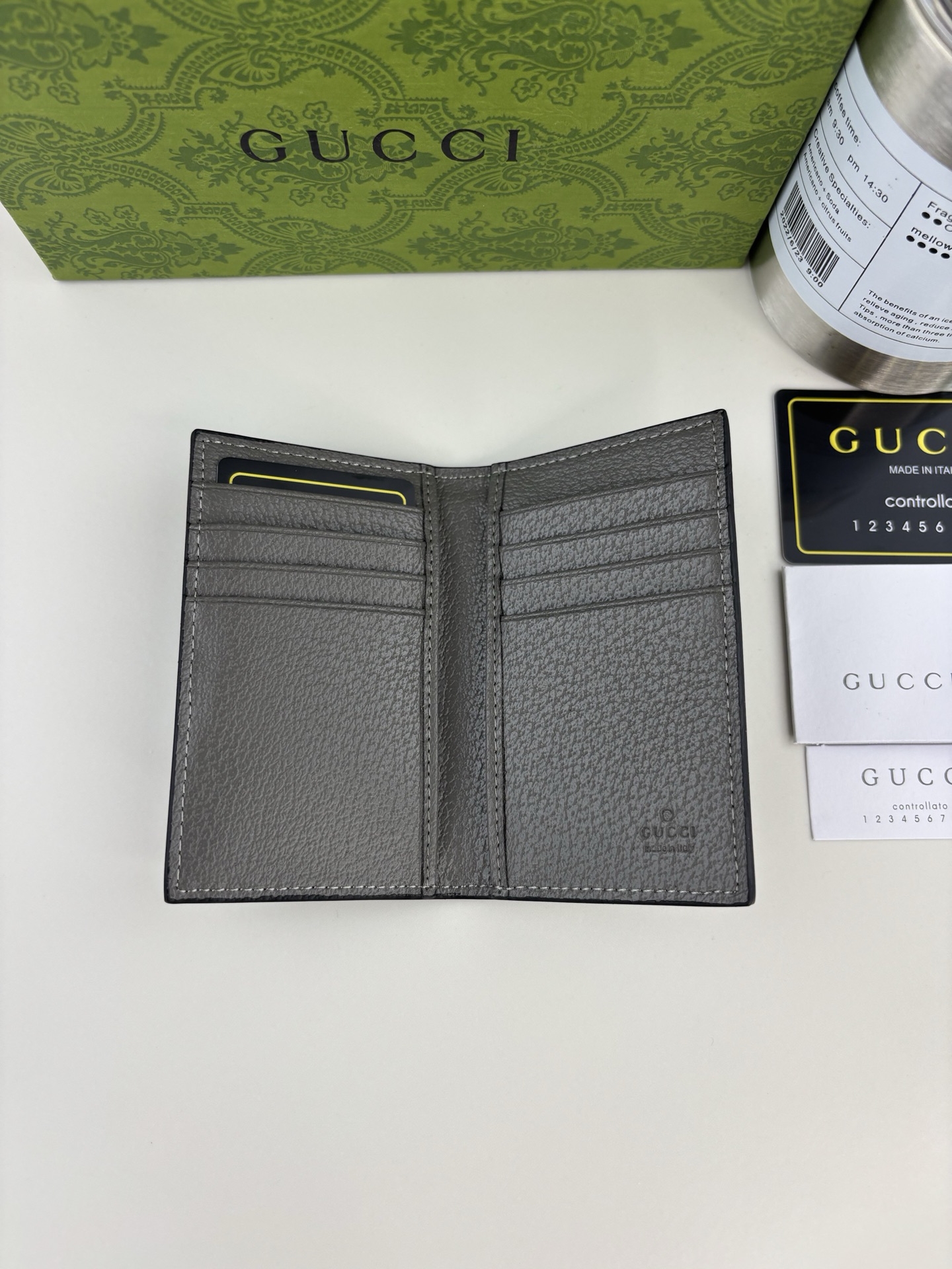 Chanel Card Holder 734943 in Grey