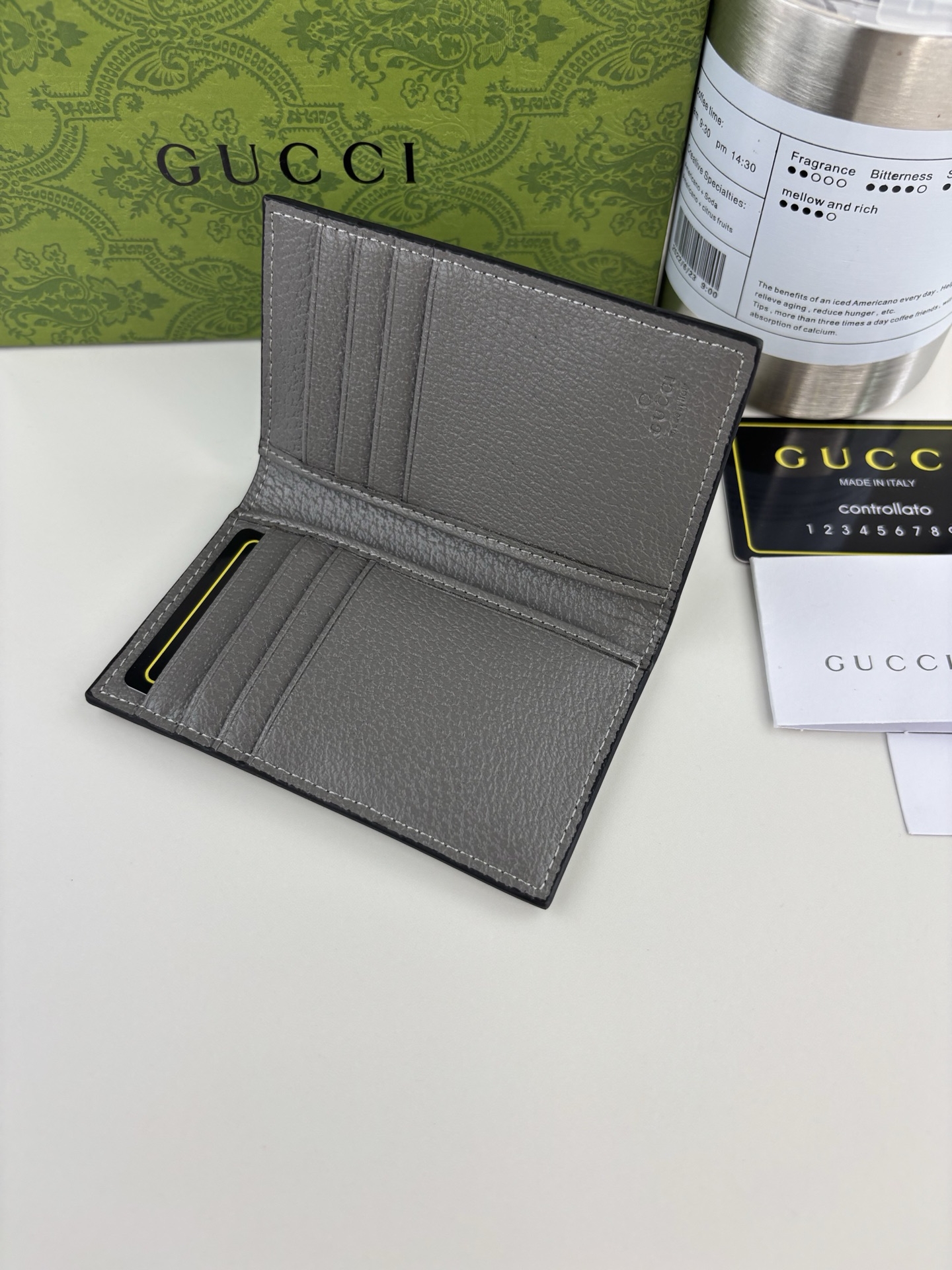 Chanel Card Holder 734943 in Grey