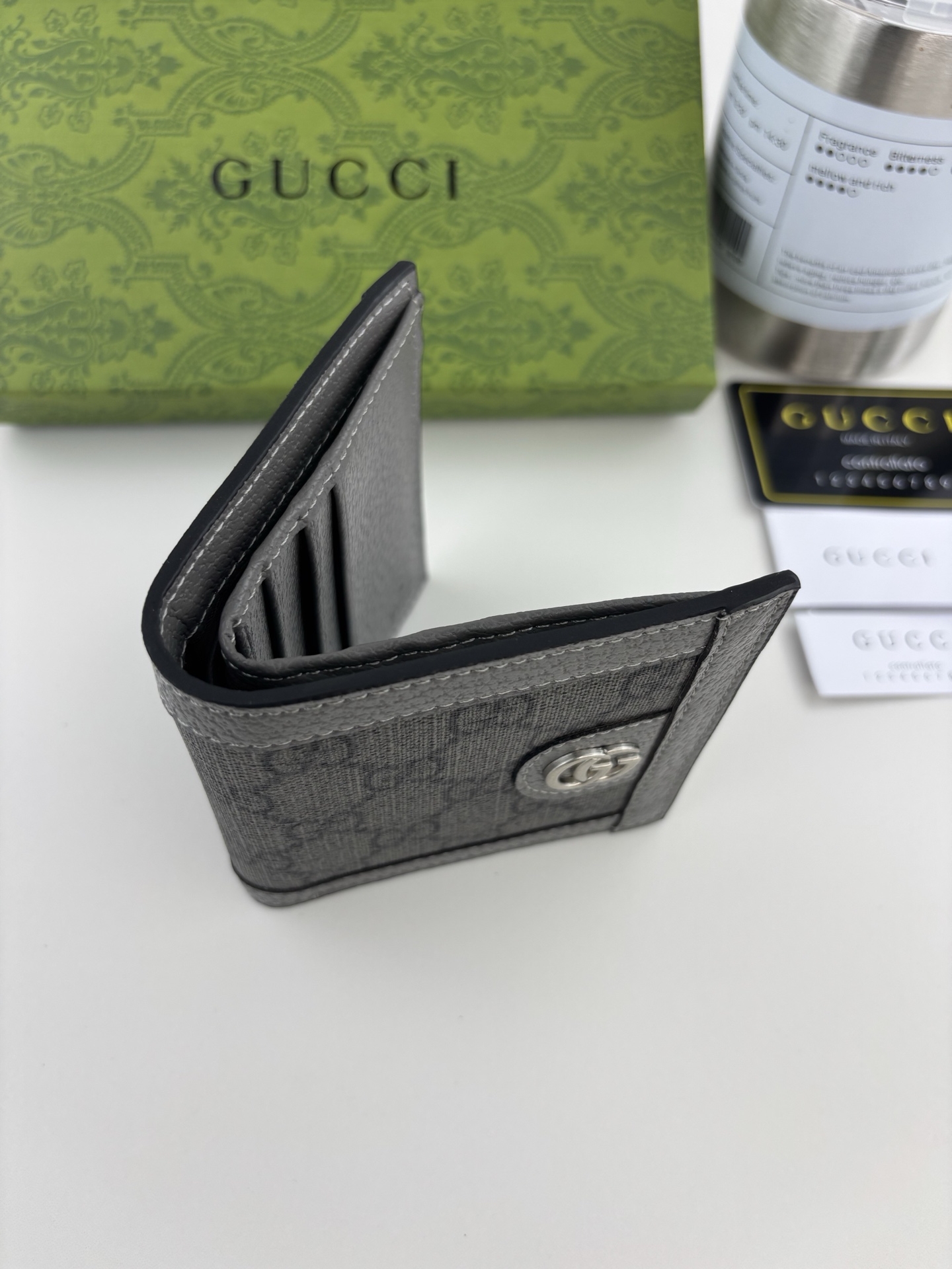 Chanel Card Holder 732016 in Grey