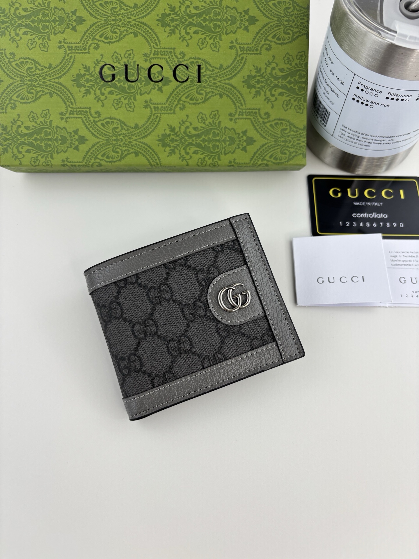 Chanel Card Holder 597609 in Grey