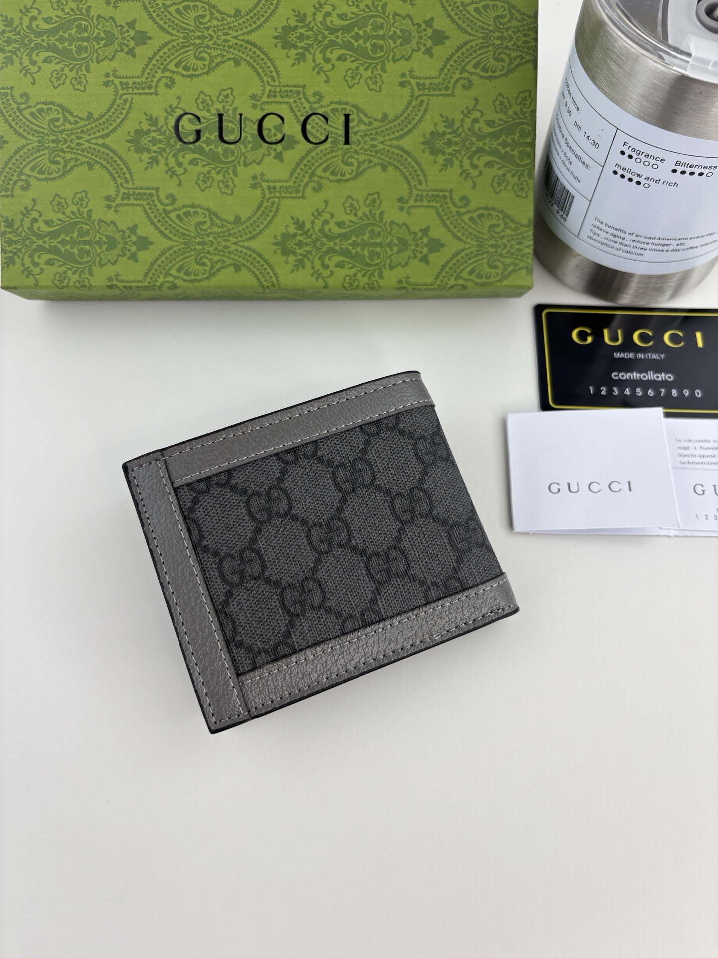 Chanel Card Holder 597609 in Grey