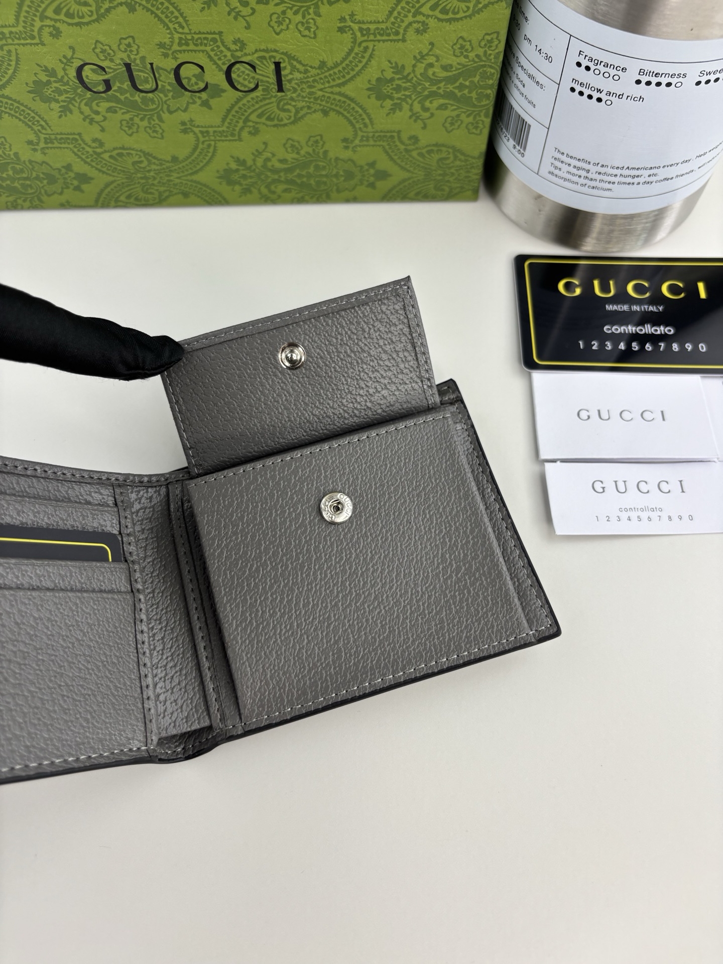 Chanel Card Holder 597609 in Grey