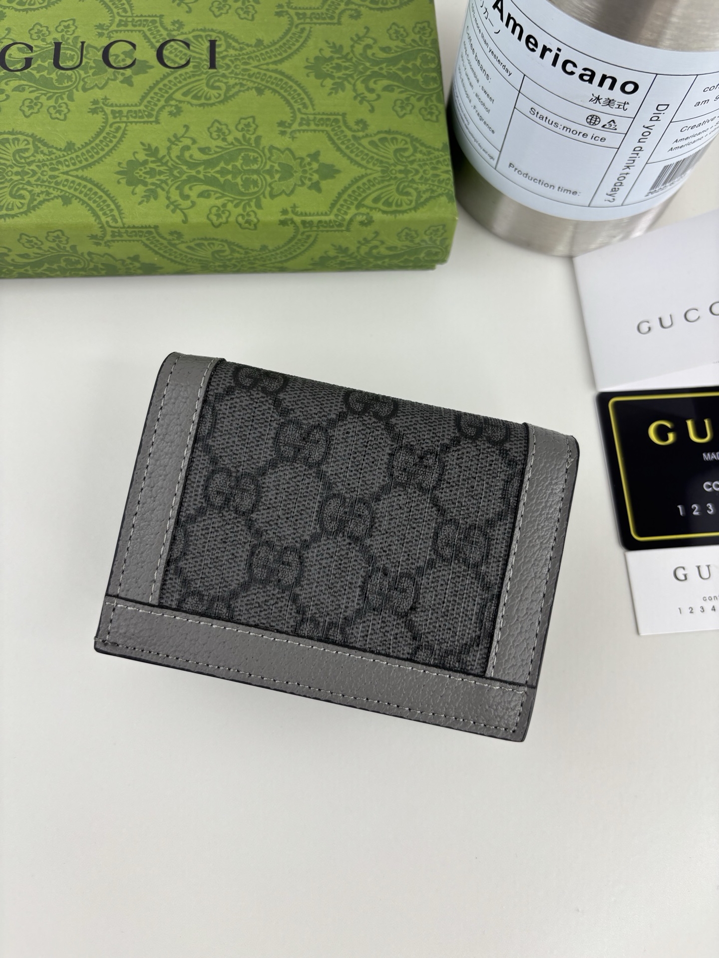 Chanel Card Holder 706845 in Grey