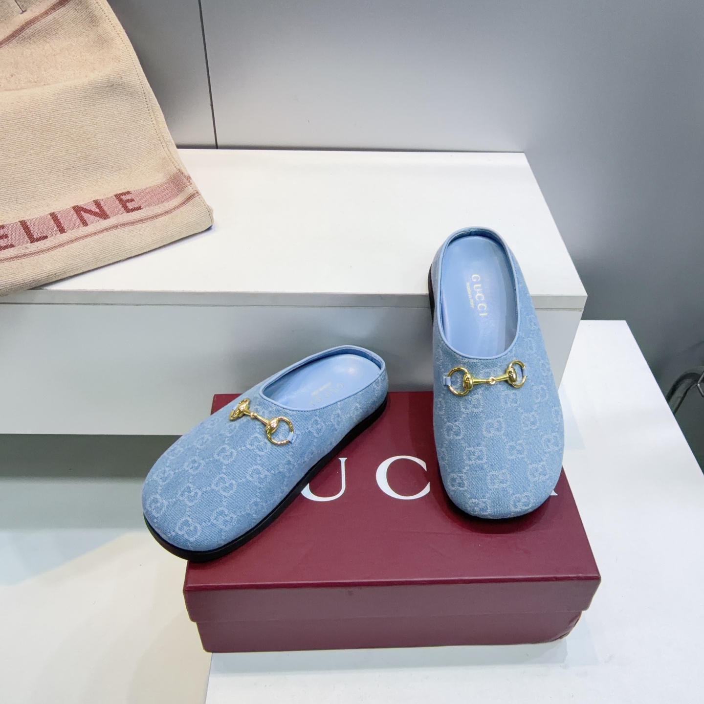 Horsebit Shoes 404142 in Denim