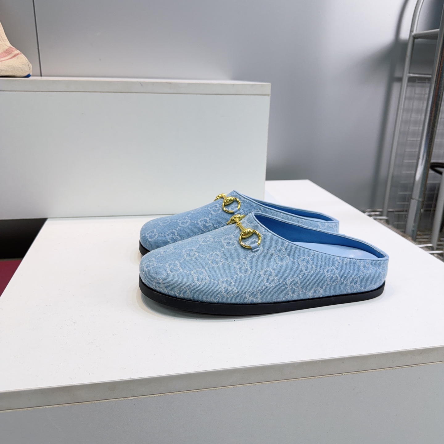 Horsebit Shoes 404142 in Denim