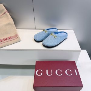 Horsebit Shoes 404142 in Denim