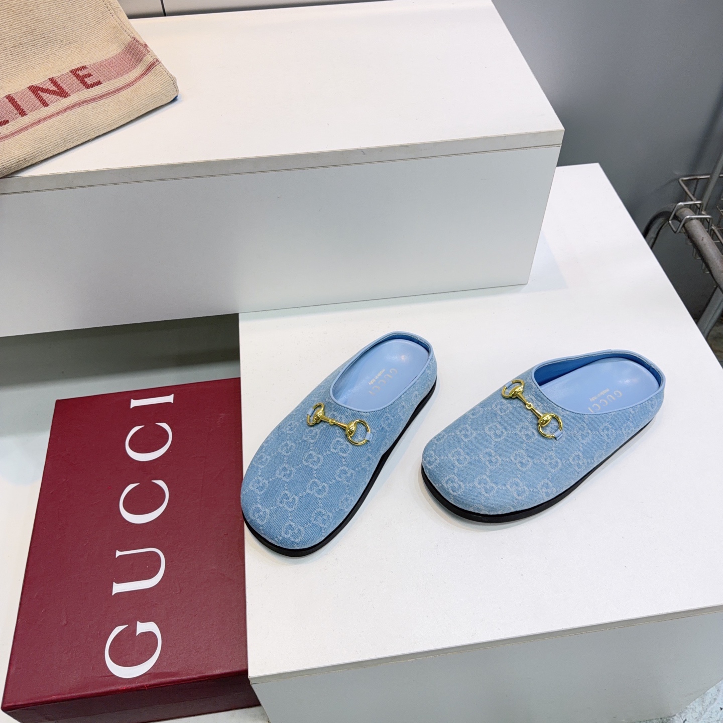 Horsebit Shoes 404142 in Denim