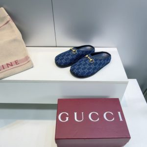 Horsebit Shoes 404142 in Denim
