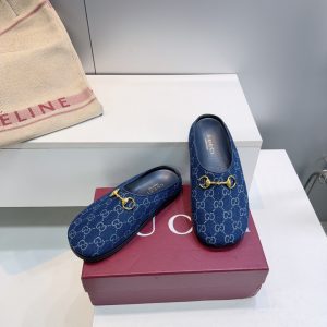 Horsebit Shoes 404142 in Denim
