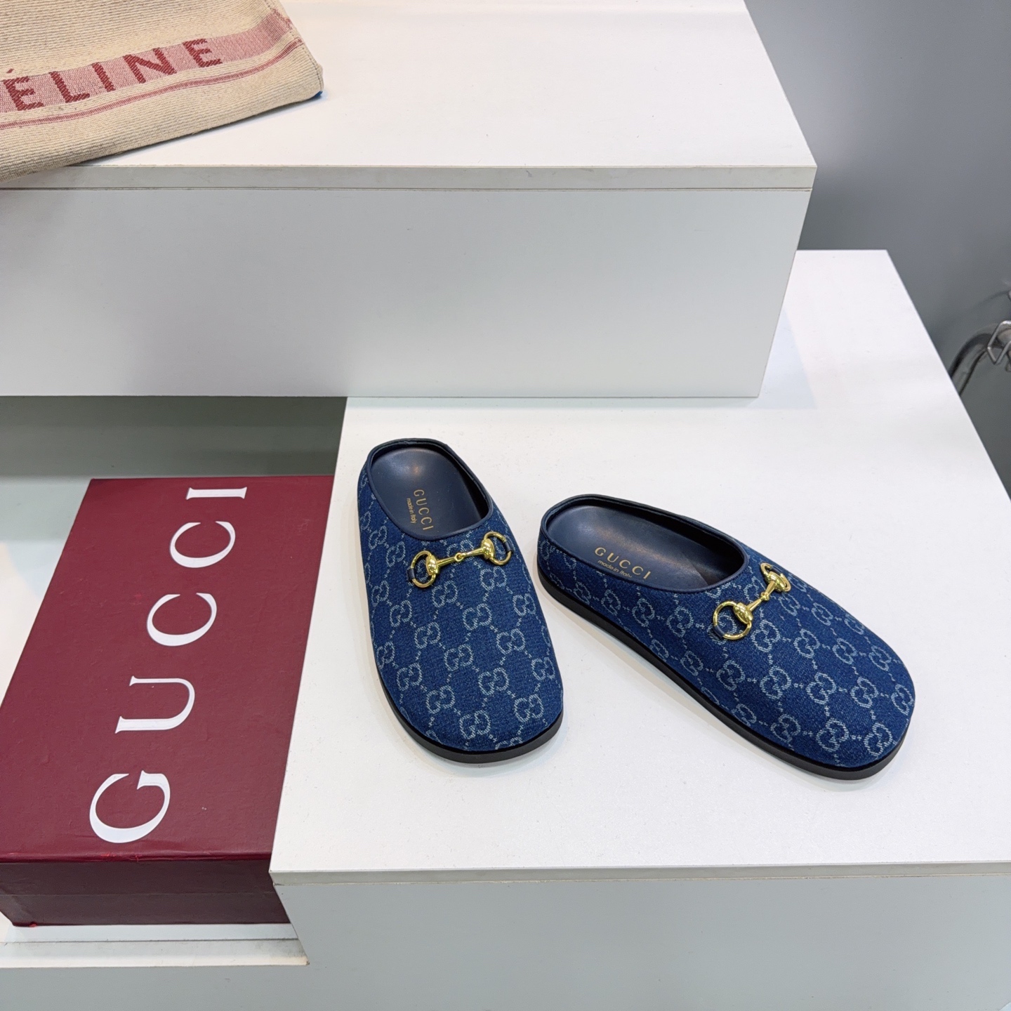 Horsebit Shoes 404142 in Denim