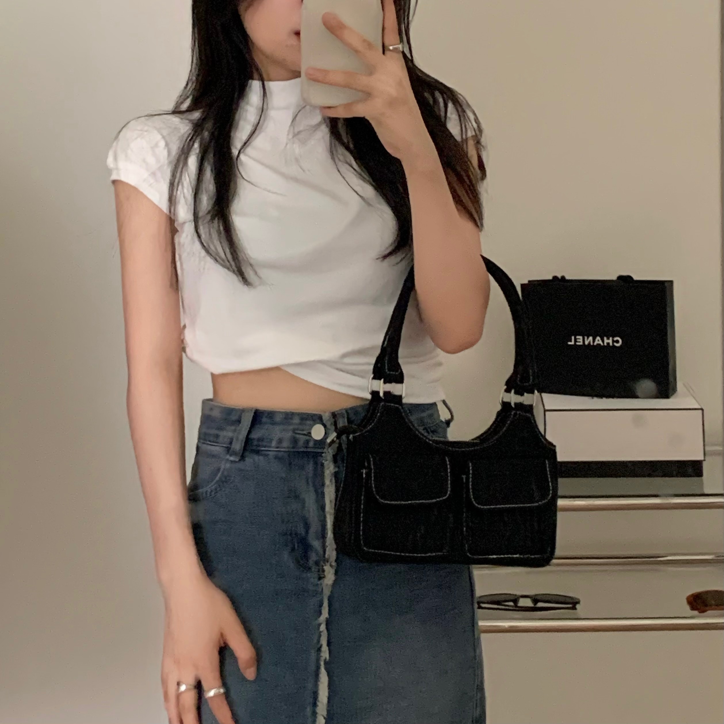 null Shoulder Bag in Denim
