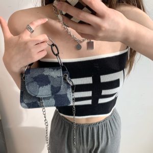 null Handbag in Denim