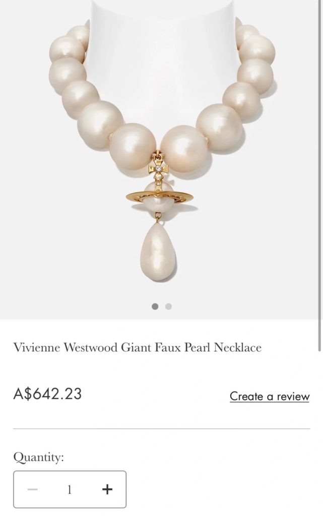 Vivienne Westwood Pearl Necklace - view 1